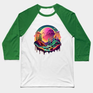 Abstract Desert Landscape Baseball T-Shirt